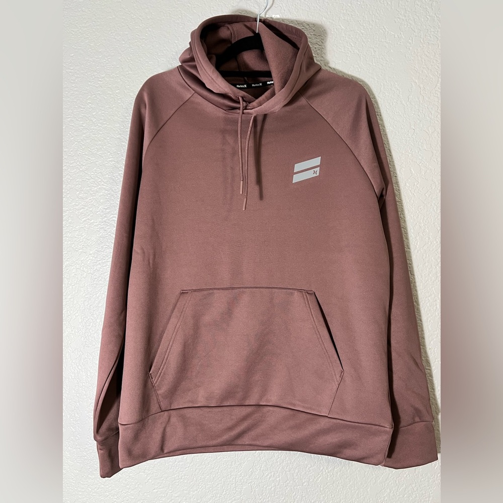 Hurley Exist Slash Logo Pullover men’s Hoodie performance sweatshirt Rose medium